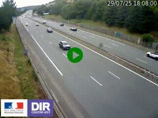 Webcam routière à Saint-Etienne-Terrenoire sur la RN88 avant la jonction entre l'A72 et le Boulevard Périphérique de Saint-Etienne