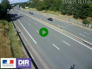 Webcam routière à Saint-Etienne-Terrenoire sur la RN88 avant la jonction entre l'A72 et le Boulevard Périphérique de Saint-Etienne