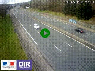 <h2>Webcam routière à Saint-Etienne-Terrenoire sur la RN88 avant la jonction entre l'A72 et le Boulevard Périphérique de Saint-Etienne</h2>