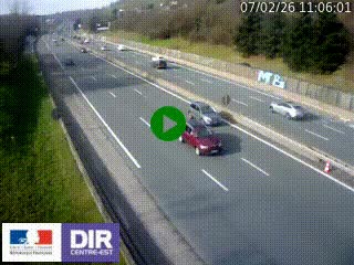 <h2>Webcam routière à Saint-Etienne-Terrenoire sur la RN88 avant la jonction entre l'A72 et le Boulevard Périphérique de Saint-Etienne</h2>