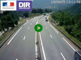 Caméra sur la Nationale 90 (N90) à La Léchère, en direction et à proximité d'Albertville