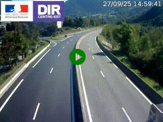 Caméra sur la Nationale 90 (N90) à La Léchère, en direction et à proximité d'Albertville