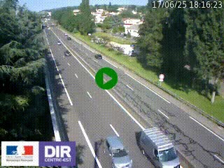 Webcam routière à Le Chambon-Feugerolles sur la RN88 entre Firminy et Saint-Etienne