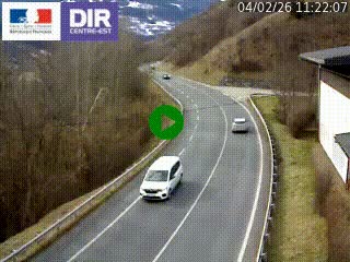 <h2>Caméra trafic sur la N90 à Bourg-Saint-Maurice, en provenance d'Aoste et en direction d'Albertville</h2>