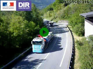 <h2>Caméra trafic sur la N90 à Bourg-Saint-Maurice, en provenance d'Aoste et en direction d'Albertville</h2>