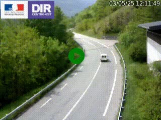 Caméra trafic sur la N90 à Bourg-Saint-Maurice, en provenance d'Aoste et en direction d'Albertville