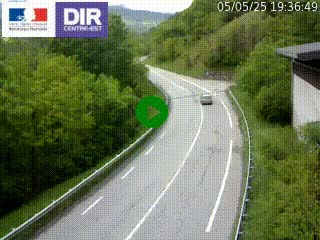 Caméra trafic sur la N90 à Bourg-Saint-Maurice, en provenance d'Aoste et en direction d'Albertville