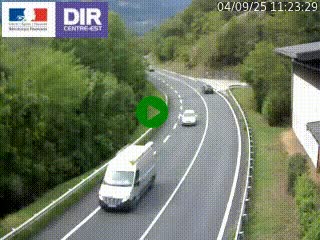 <h2>Caméra trafic sur la N90 à Bourg-Saint-Maurice, en provenance d'Aoste et en direction d'Albertville</h2>