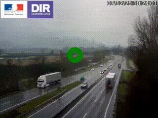 Caméra trafic à Meylan sur la Rocade-Sud de Grenoble en direction d'Aix-en-Provence