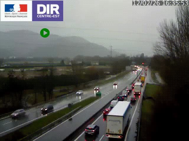 <h2>Caméra trafic à Meylan sur la Rocade-Sud de Grenoble en direction d'Aix-en-Provence</h2>
