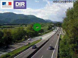 Caméra trafic à Meylan sur la Rocade-Sud de Grenoble en direction d'Aix-en-Provence