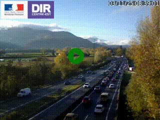 Caméra trafic à Meylan sur la Rocade-Sud de Grenoble en direction d'Aix-en-Provence