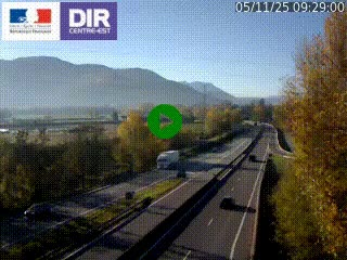 Caméra trafic à Meylan sur la Rocade-Sud de Grenoble en direction d'Aix-en-Provence