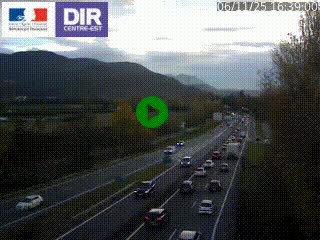 Caméra trafic à Meylan sur la Rocade-Sud de Grenoble en direction d'Aix-en-Provence
