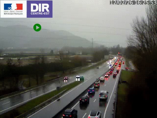 <h2>Caméra trafic à Meylan sur la Rocade-Sud de Grenoble en direction d'Aix-en-Provence</h2>