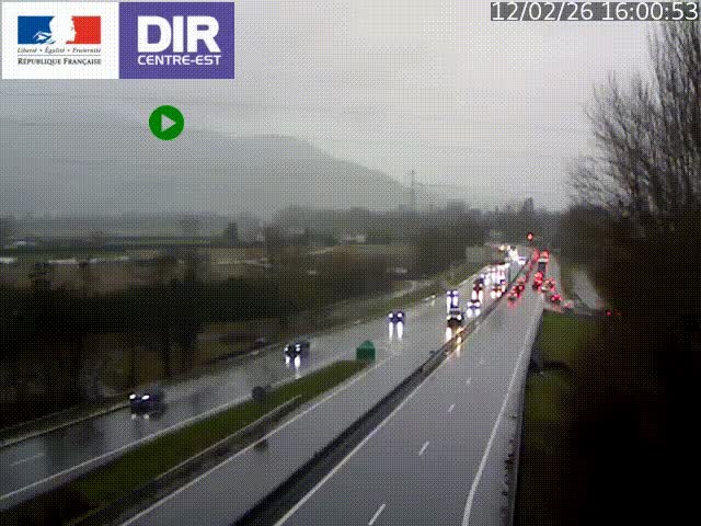 <h2>Caméra trafic à Meylan sur la Rocade-Sud de Grenoble en direction d'Aix-en-Provence</h2>
