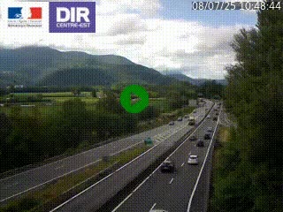 Caméra trafic à Meylan sur la Rocade-Sud de Grenoble en direction d'Aix-en-Provence