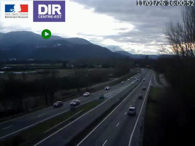 <h2>Caméra trafic à Meylan sur la Rocade-Sud de Grenoble en direction d'Aix-en-Provence</h2>