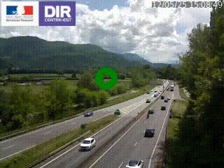 <h2>Caméra trafic à Meylan sur la Rocade-Sud de Grenoble en direction d'Aix-en-Provence</h2>