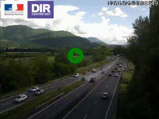 <h2>Caméra trafic à Meylan sur la Rocade-Sud de Grenoble en direction d'Aix-en-Provence</h2>