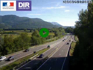<h2>Caméra trafic à Meylan sur la Rocade-Sud de Grenoble en direction d'Aix-en-Provence</h2>