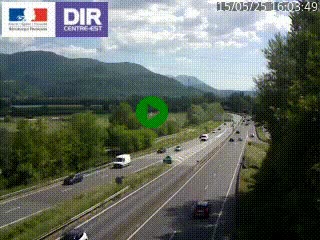 <h2>Caméra trafic à Meylan sur la Rocade-Sud de Grenoble en direction d'Aix-en-Provence</h2>