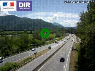 Caméra trafic à Meylan sur la Rocade-Sud de Grenoble en direction d'Aix-en-Provence
