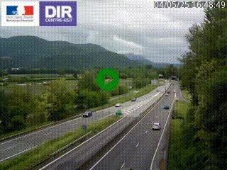 Caméra trafic à Meylan sur la Rocade-Sud de Grenoble en direction d'Aix-en-Provence
