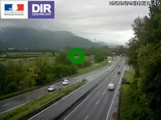 Caméra trafic à Meylan sur la Rocade-Sud de Grenoble en direction d'Aix-en-Provence