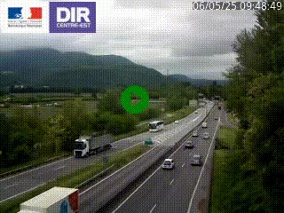 Caméra trafic à Meylan sur la Rocade-Sud de Grenoble en direction d'Aix-en-Provence