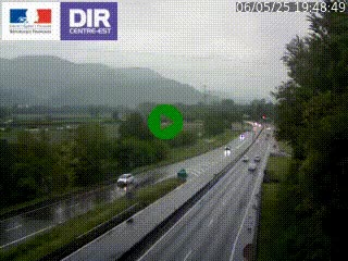 Caméra trafic à Meylan sur la Rocade-Sud de Grenoble en direction d'Aix-en-Provence