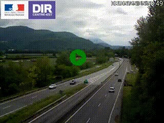 Caméra trafic à Meylan sur la Rocade-Sud de Grenoble en direction d'Aix-en-Provence