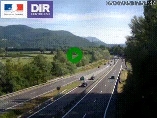 Caméra trafic à Meylan sur la Rocade-Sud de Grenoble en direction d'Aix-en-Provence