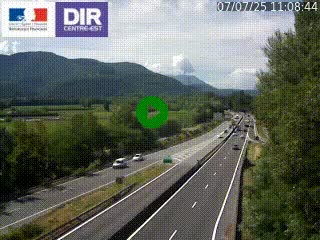 Caméra trafic à Meylan sur la Rocade-Sud de Grenoble en direction d'Aix-en-Provence