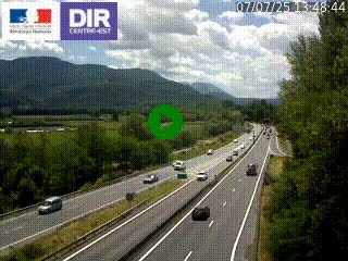 Caméra trafic à Meylan sur la Rocade-Sud de Grenoble en direction d'Aix-en-Provence