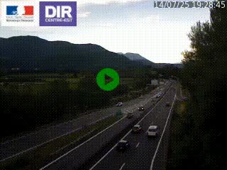 Caméra trafic à Meylan sur la Rocade-Sud de Grenoble en direction d'Aix-en-Provence