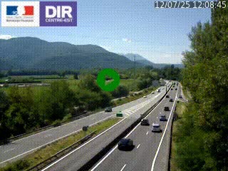 Caméra trafic à Meylan sur la Rocade-Sud de Grenoble en direction d'Aix-en-Provence