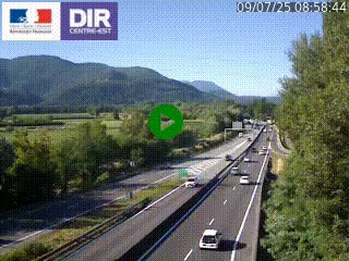 Caméra trafic à Meylan sur la Rocade-Sud de Grenoble en direction d'Aix-en-Provence