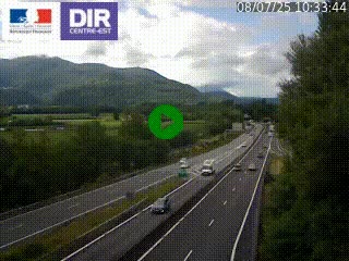 Caméra trafic à Meylan sur la Rocade-Sud de Grenoble en direction d'Aix-en-Provence