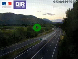 Caméra trafic à Meylan sur la Rocade-Sud de Grenoble en direction d'Aix-en-Provence