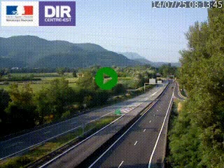Caméra trafic à Meylan sur la Rocade-Sud de Grenoble en direction d'Aix-en-Provence