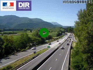 Caméra trafic à Meylan sur la Rocade-Sud de Grenoble en direction d'Aix-en-Provence