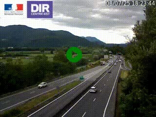 Caméra trafic à Meylan sur la Rocade-Sud de Grenoble en direction d'Aix-en-Provence