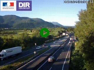 Caméra trafic à Meylan sur la Rocade-Sud de Grenoble en direction d'Aix-en-Provence