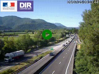 Caméra trafic à Meylan sur la Rocade-Sud de Grenoble en direction d'Aix-en-Provence
