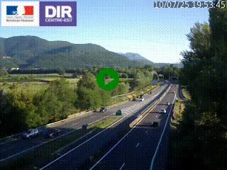 Caméra trafic à Meylan sur la Rocade-Sud de Grenoble en direction d'Aix-en-Provence