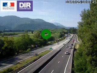 Caméra trafic à Meylan sur la Rocade-Sud de Grenoble en direction d'Aix-en-Provence