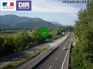 Caméra trafic à Meylan sur la Rocade-Sud de Grenoble en direction d'Aix-en-Provence