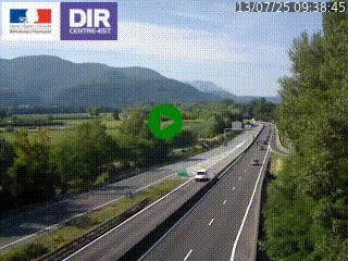 Caméra trafic à Meylan sur la Rocade-Sud de Grenoble en direction d'Aix-en-Provence