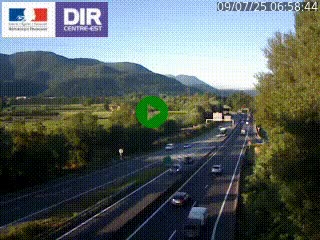 Caméra trafic à Meylan sur la Rocade-Sud de Grenoble en direction d'Aix-en-Provence